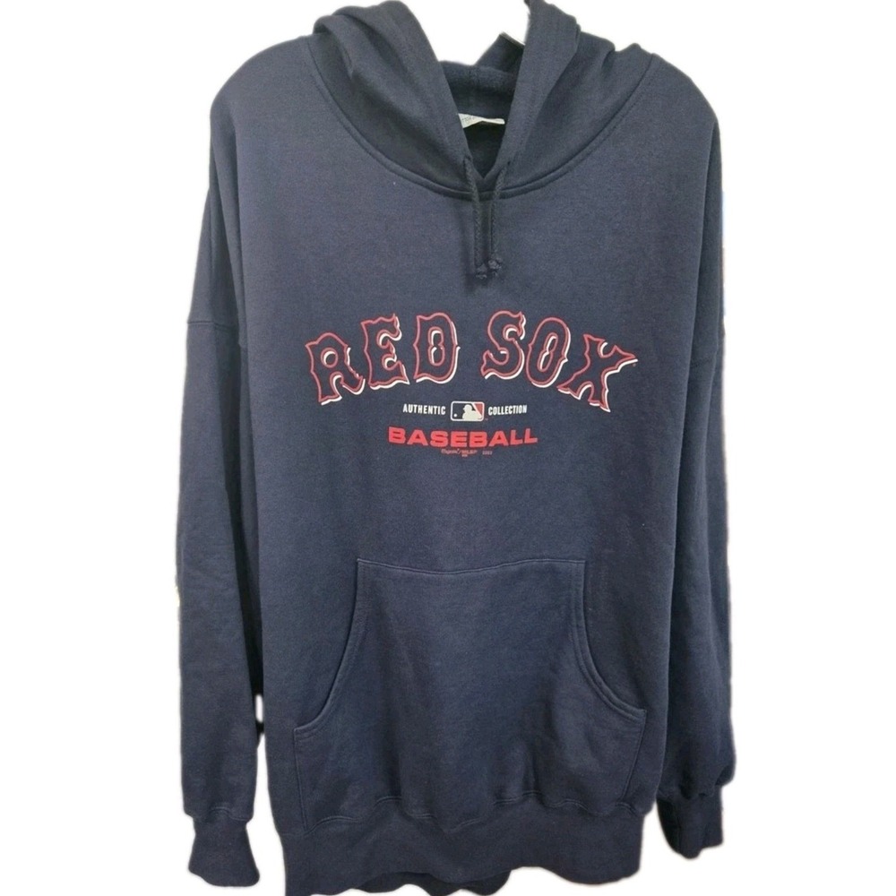 Majestic Boston Red Sox Hoodie Mens 3XL Navy Blue MLB Authentic Collection